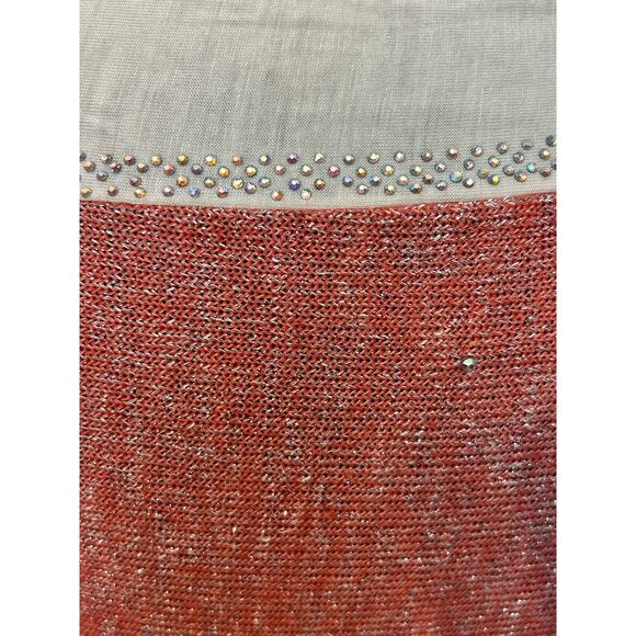 Pink and White Embellished Middle Eastern Scarf - Picture 4 of 5